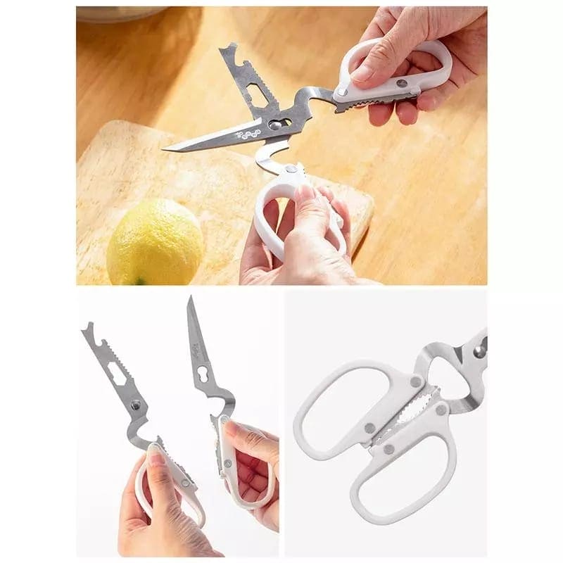 Multifunctional Portable Detachable Scissor, Stainless Steel Kitchen Scissor, Bone Fish Cutter Shears Bottle Opener, Nutcracker Useful Tool Multifunctional Portable Detachable Scissor, Stainless Steel Kitchen Scissor, Bone Fish Cutter Shears Bottle Opener, Nutcracker Useful Tool